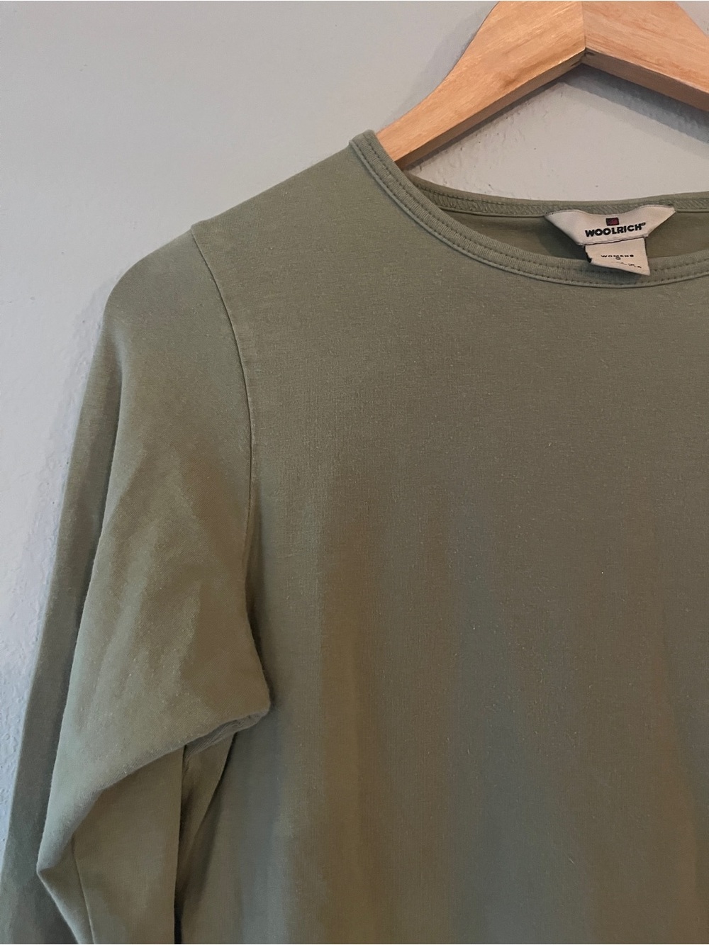 Woolrich Women's Crewneck Top in Olive - Picture 3 of 8